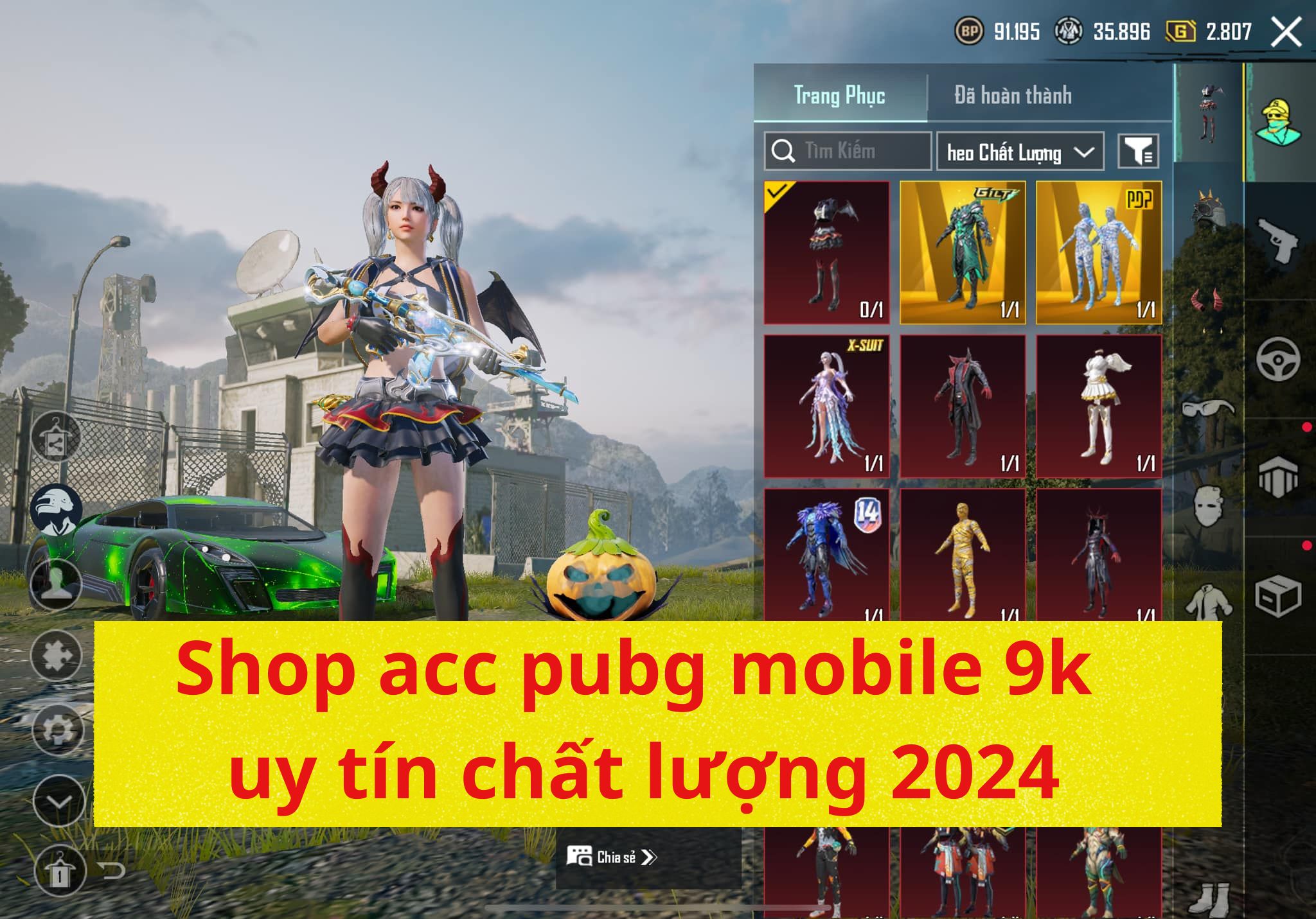 Shop acc pubg mobile 9k uy tín chất lượng 2024